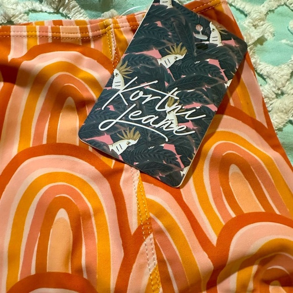 KORTNI JEANE High-Waisted “Rainbow” Swim Bottoms Sz S - NWT - Picture 4 of 6